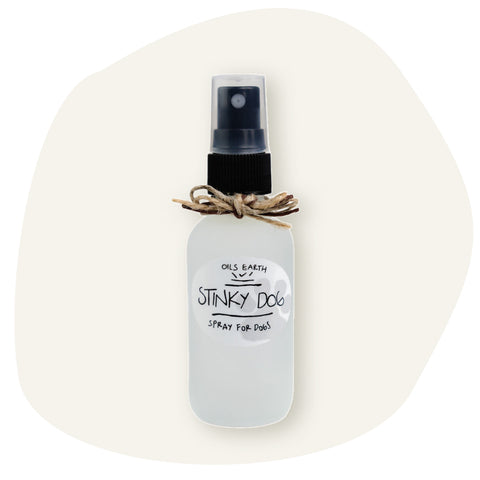 Oils.Earth Stinky Dog essential oil blend for dogs. 2oz spray