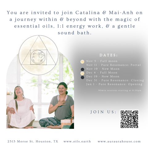 Wed 11/5 + 11/19 - Lunar Alchemy  • Sound, oils + 1:1 energy work